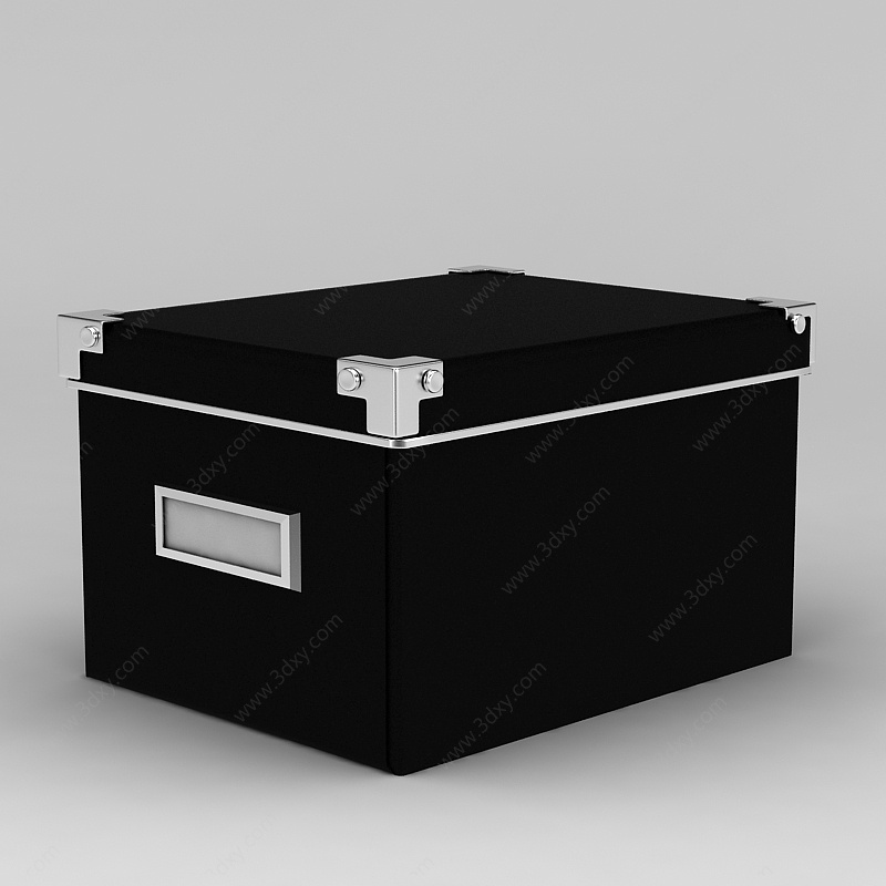 黑色收纳盒3D模型