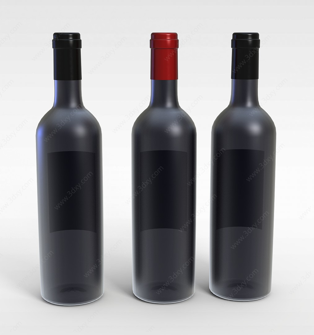 红葡萄酒3D模型