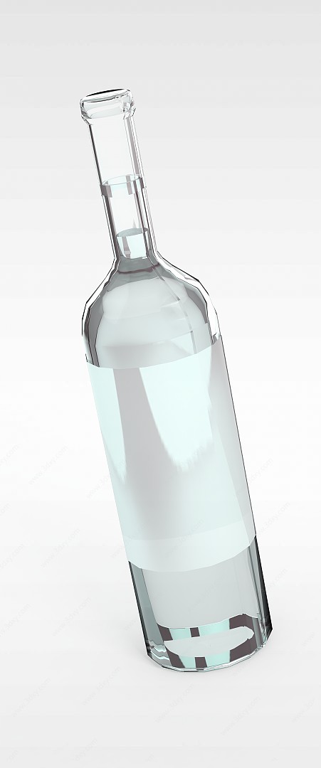 啤酒玻璃瓶3D模型