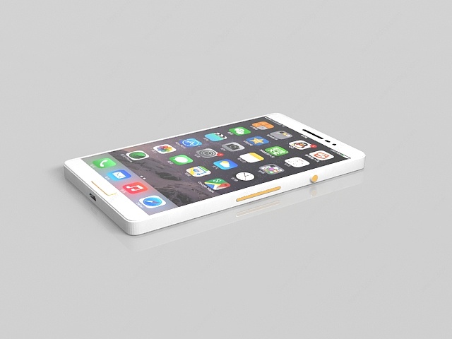 白色手机3D模型