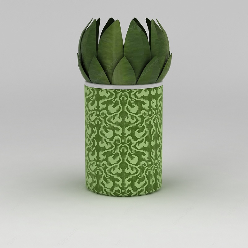 迷你绿植花盆3D模型