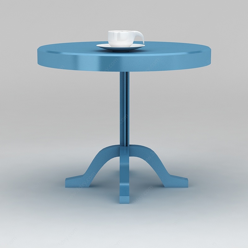 地中海蓝色休闲桌3D模型