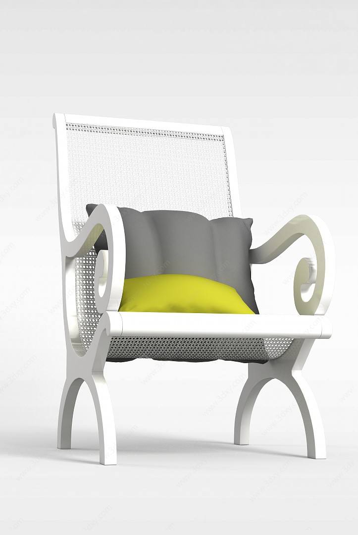 休闲靠背椅3D模型