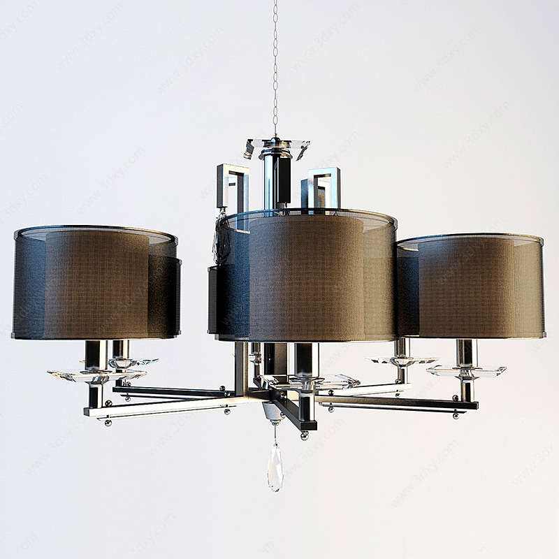 现代客厅吊灯3D模型