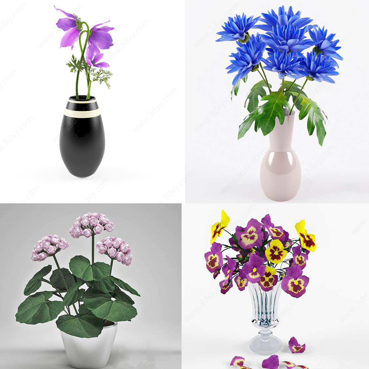 盆景植物花瓶3D模型