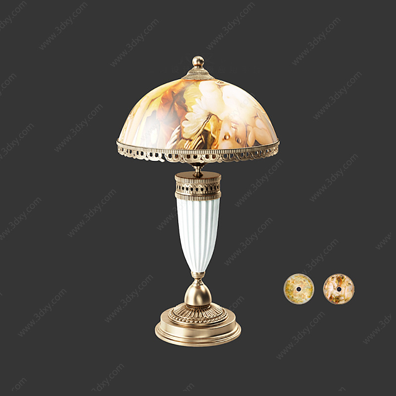 欧式古典台灯3D模型
