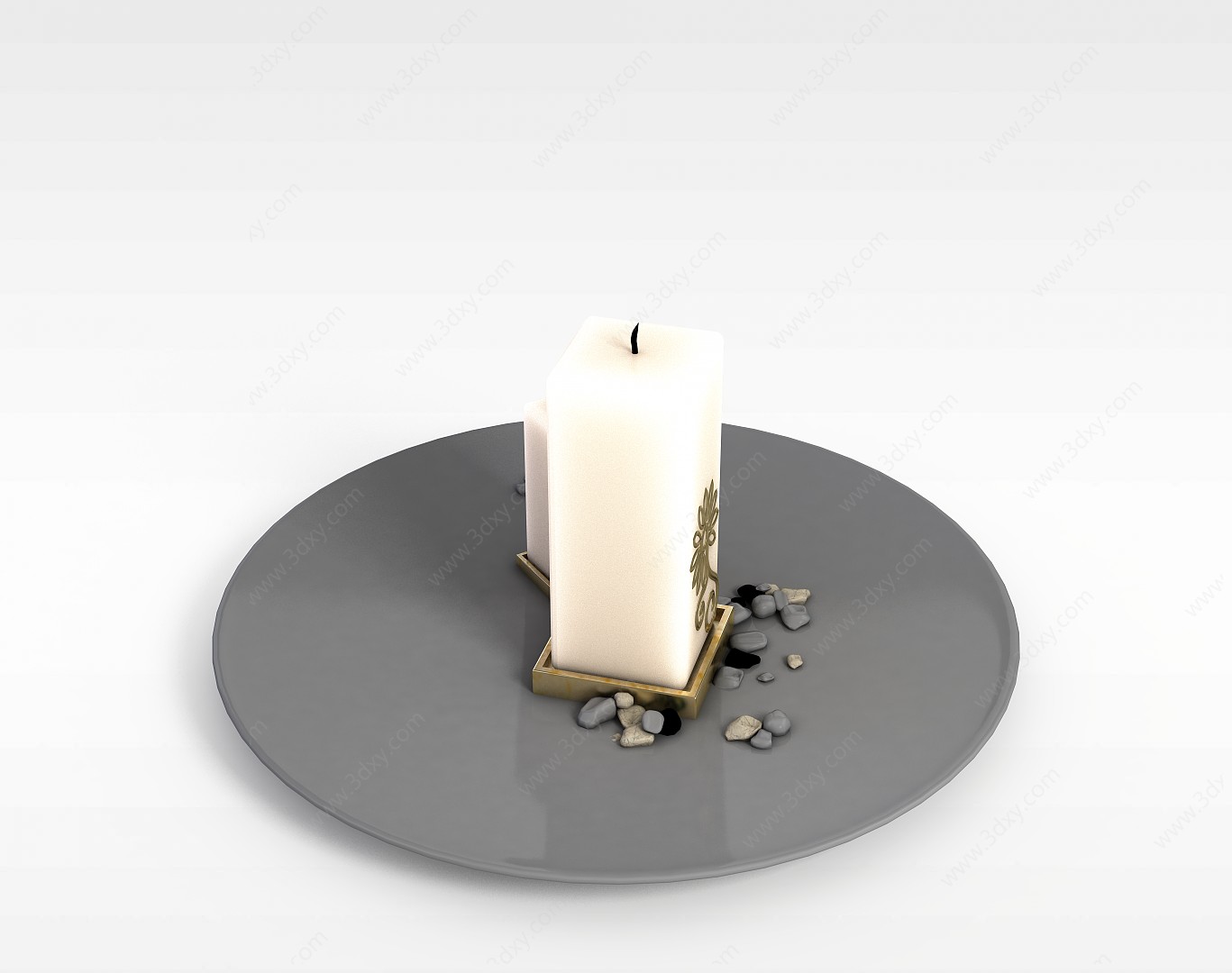 工艺蜡烛3D模型