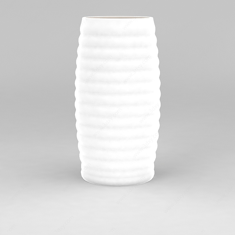 白色简约花瓶3D模型