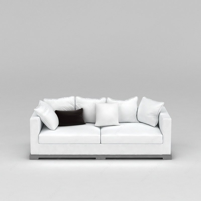简约白色沙发3D模型