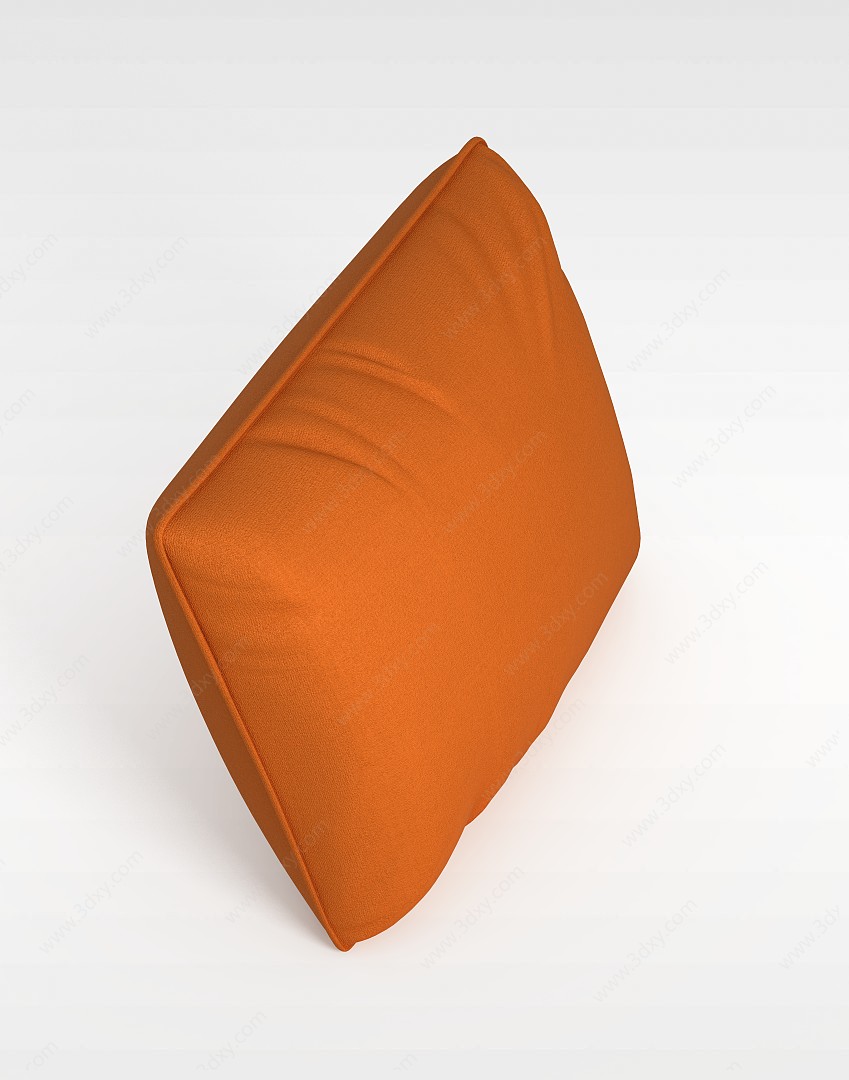 橘色沙发抱枕3D模型
