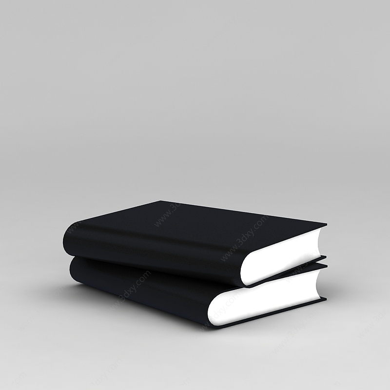 黑色封皮书籍3D模型