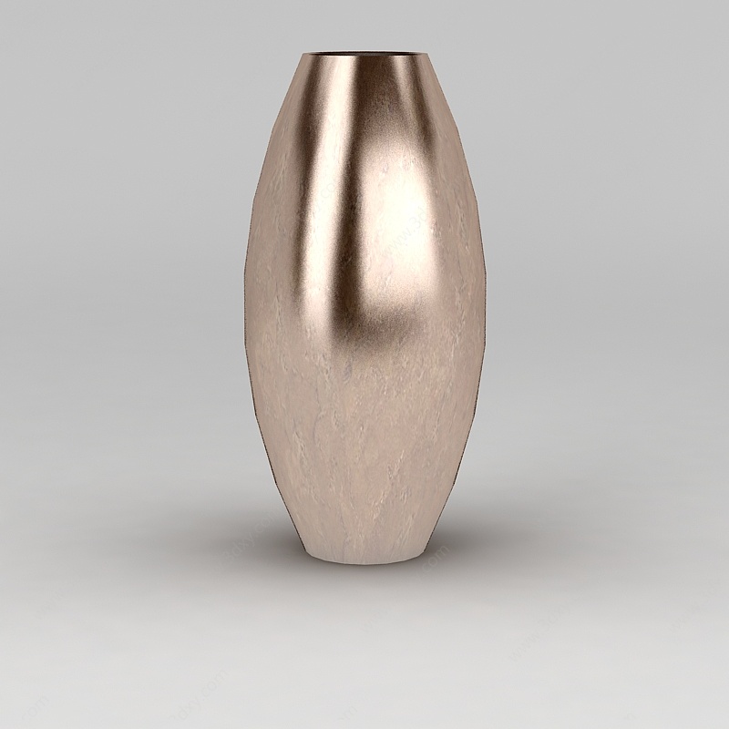 现代金属大花瓶3D模型