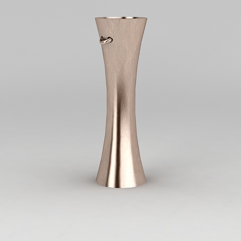 香槟色金属花瓶3D模型