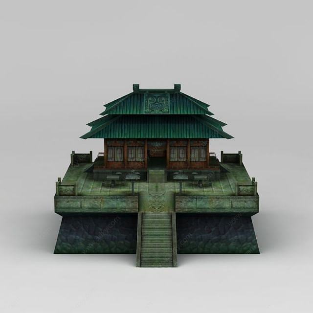 游戏场景古代建筑3D模型