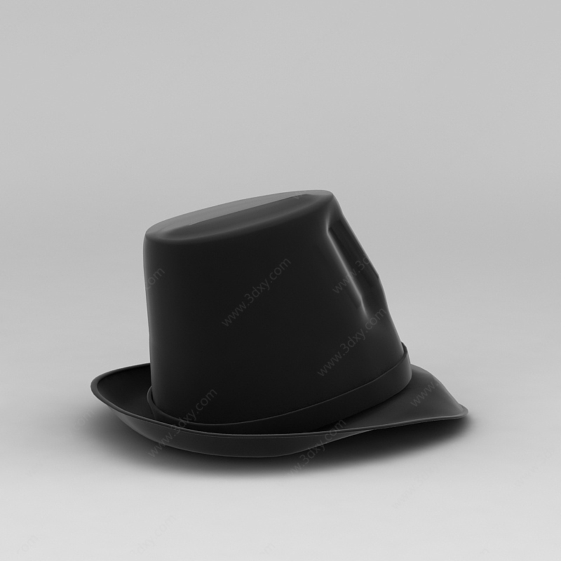 黑色高礼帽3D模型