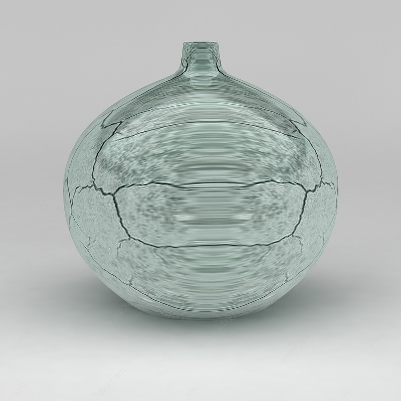 精美裂纹花瓶3D模型