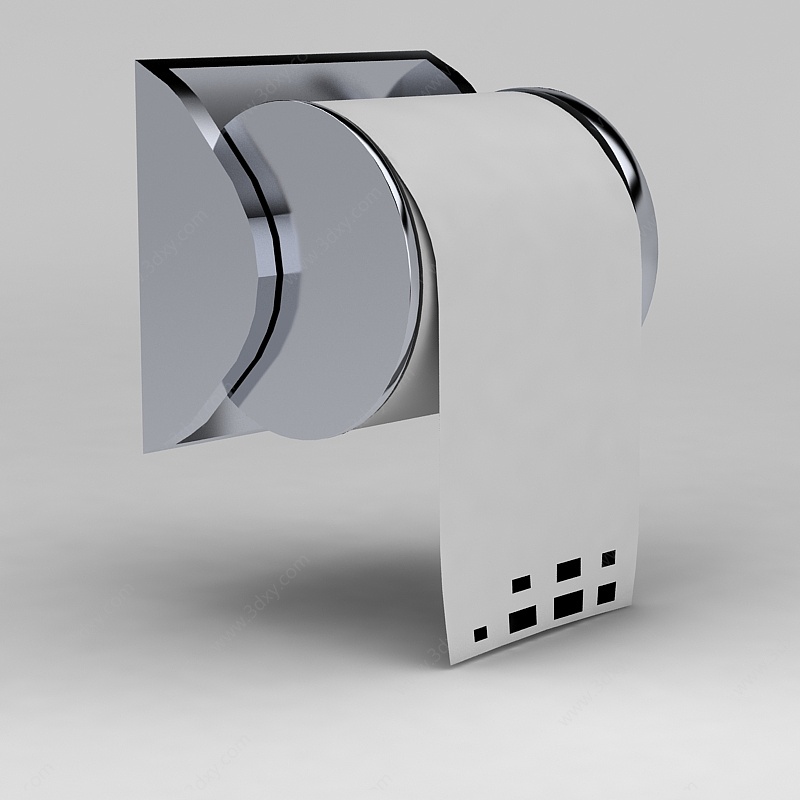 厕所卷纸器3D模型