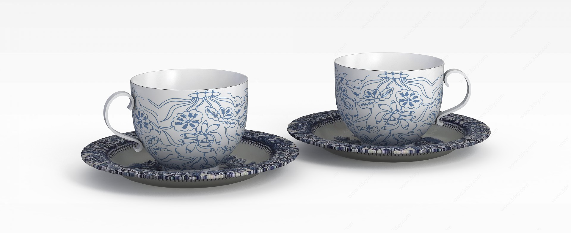 印花陶瓷茶杯3D模型