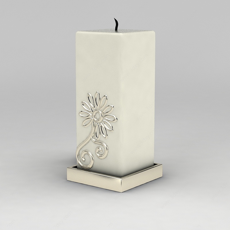 精美工艺蜡烛3D模型