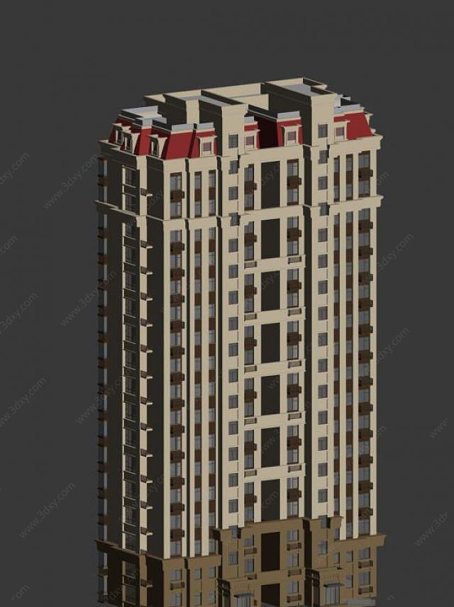 高层楼房3D模型