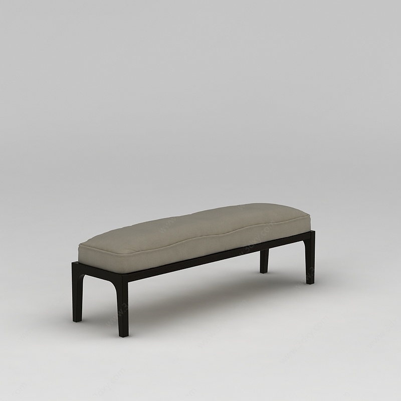 长沙发凳3D模型