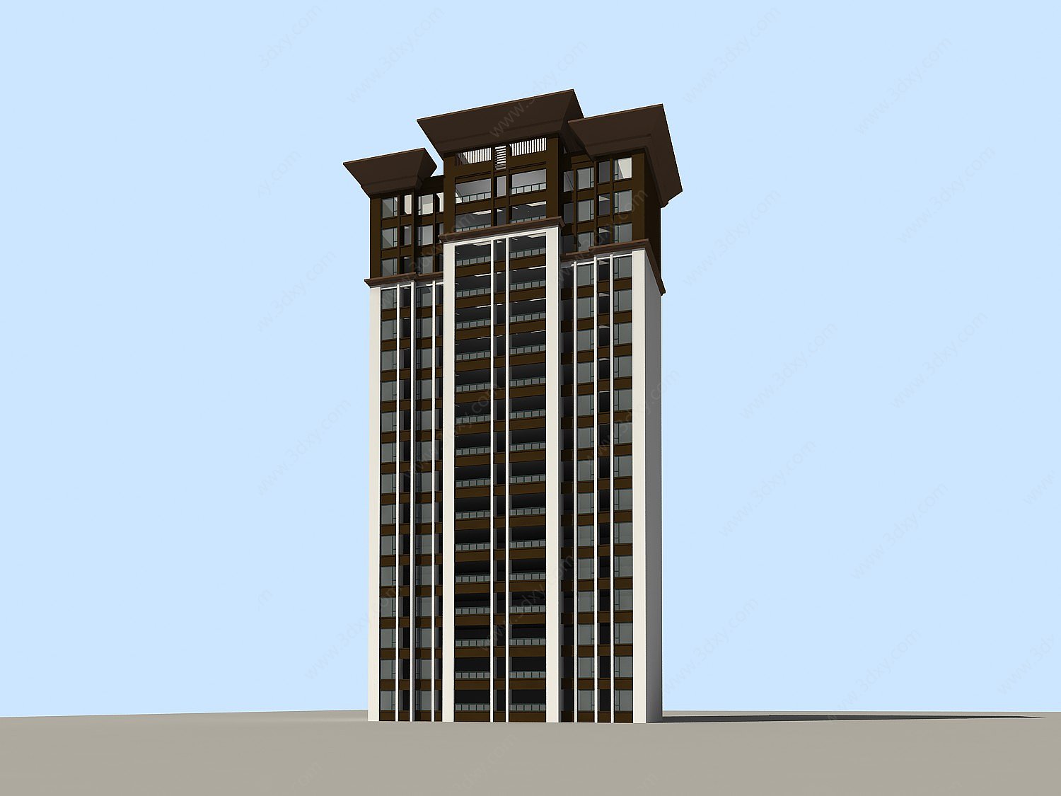 高层板楼3D模型