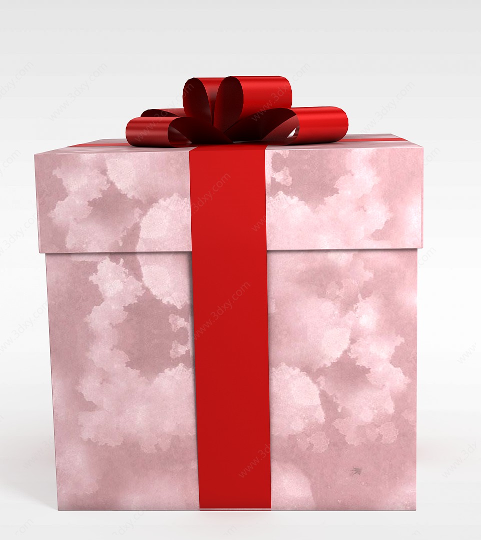 粉色礼物盒3D模型