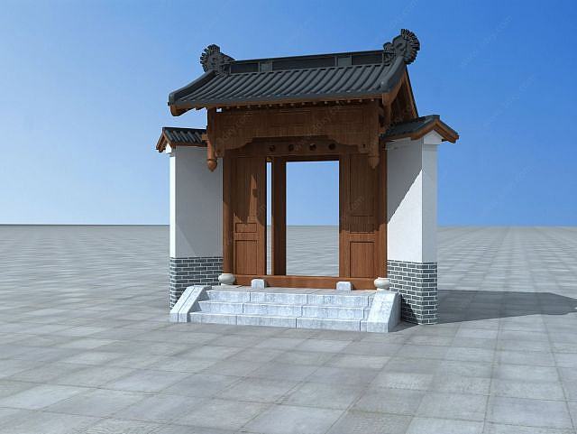中式门头3D模型