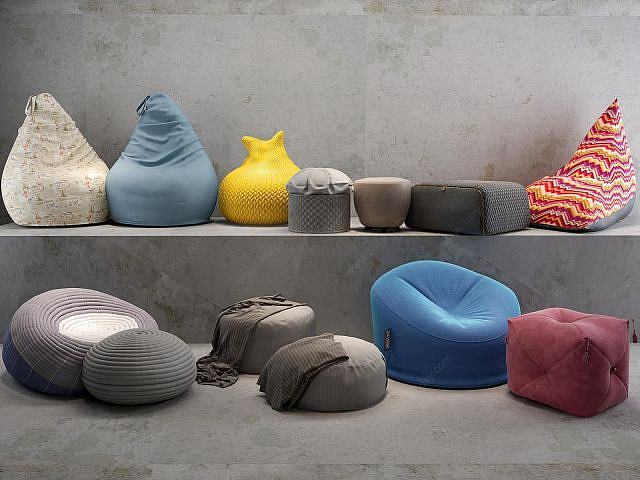 现代时尚懒人沙发3D模型