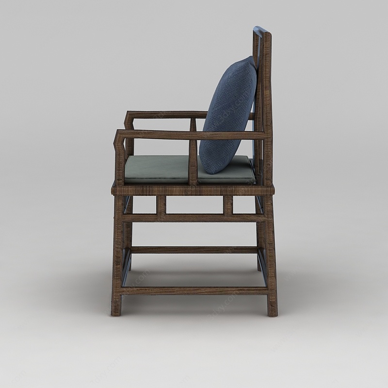 古典扶手椅3D模型