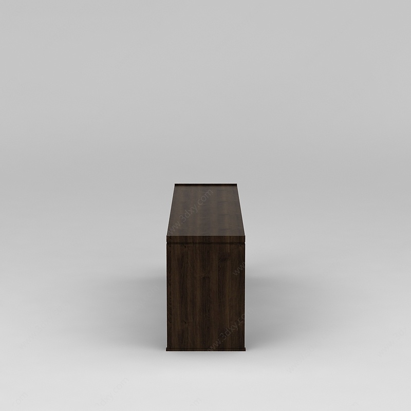 实木长板凳3D模型