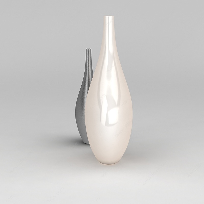 现代细口花瓶3D模型