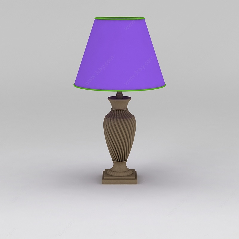 紫色台灯3D模型