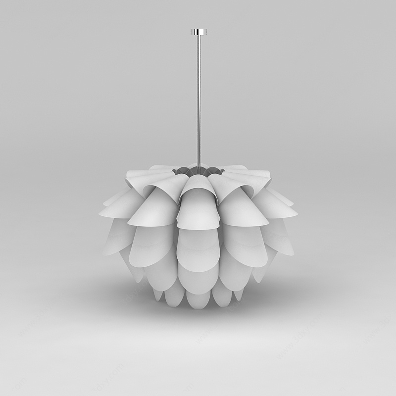 创意白色吊灯3D模型