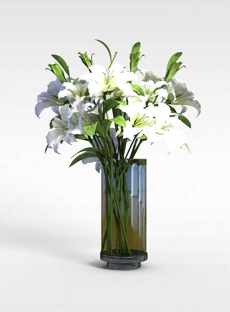 百合花卉3D模型