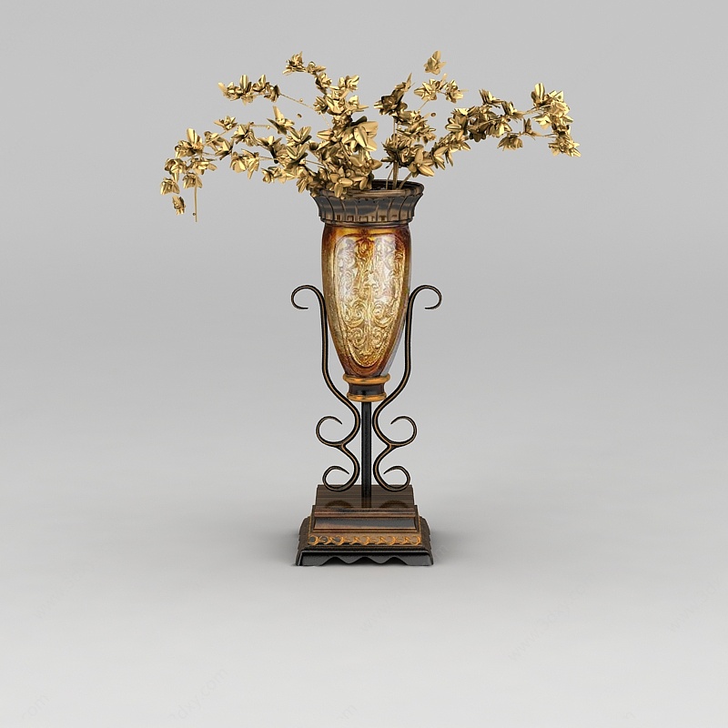 古典欧式花瓶3D模型