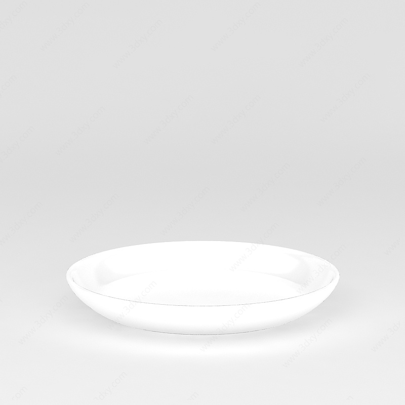 白色陶瓷盘3D模型