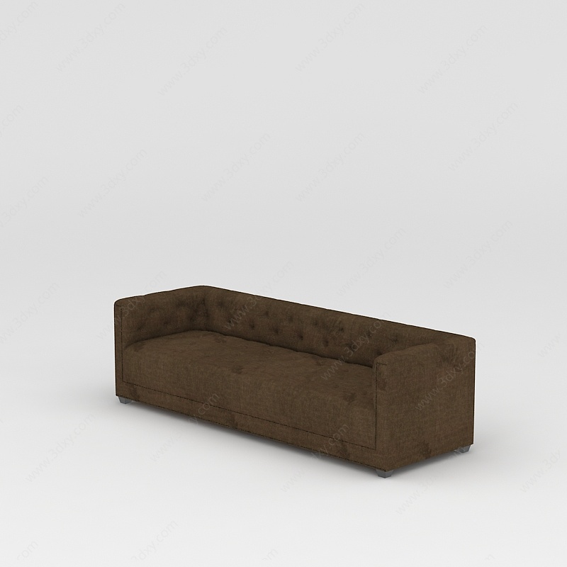 棕色长沙发3D模型