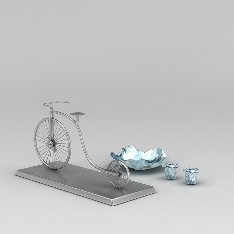 创意自行车摆件3D模型