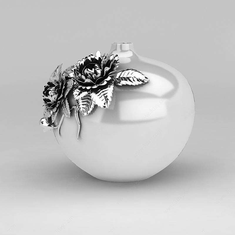 玻璃钢装饰花瓶3D模型