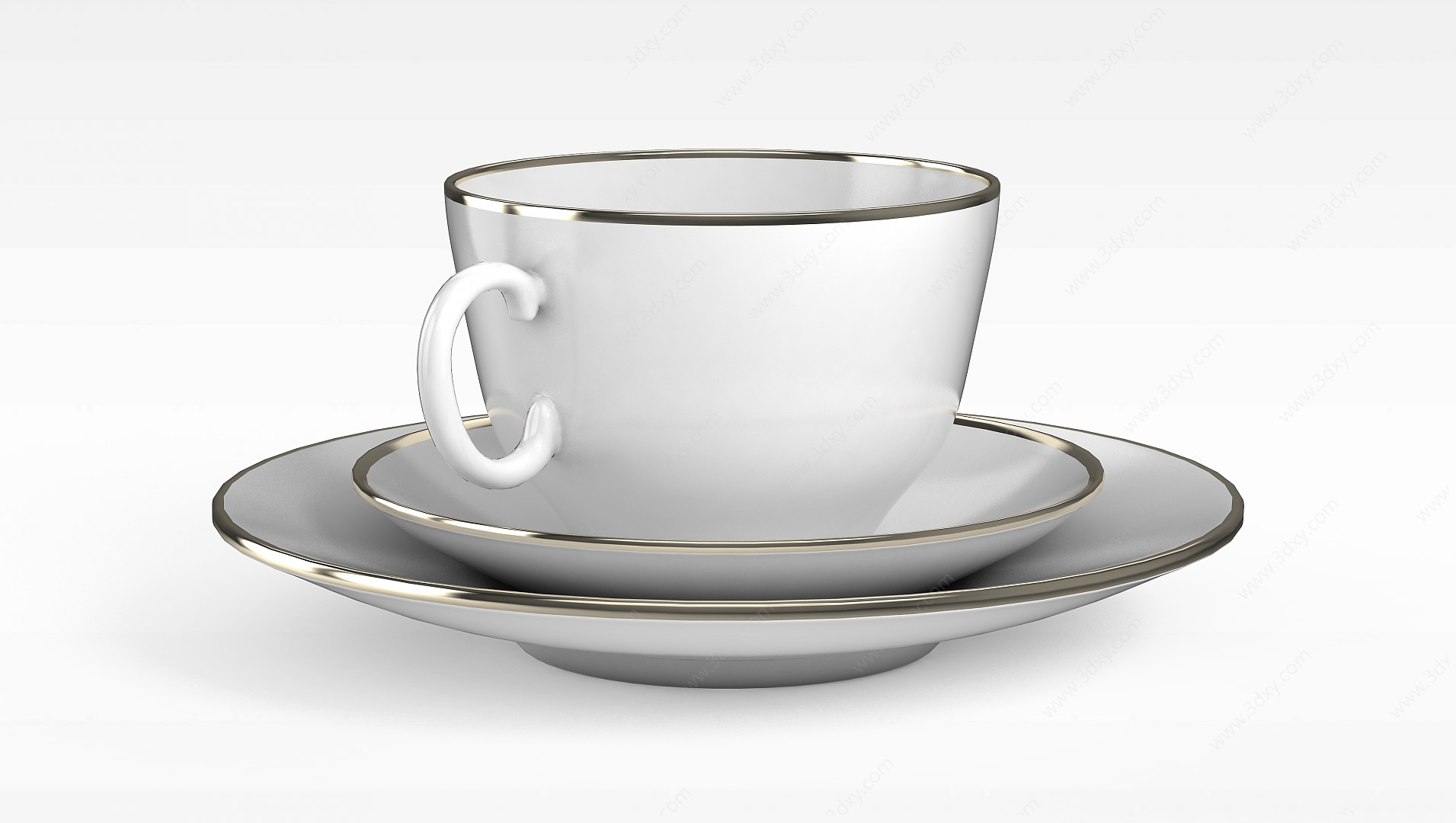 镶边咖啡杯3D模型