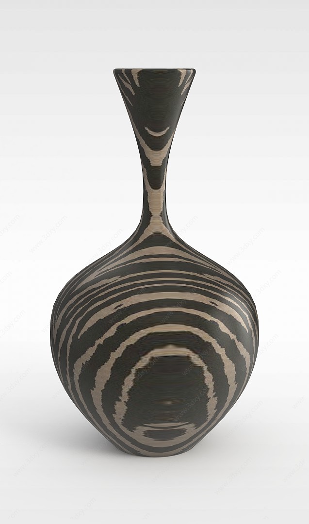 个性花纹花瓶3D模型