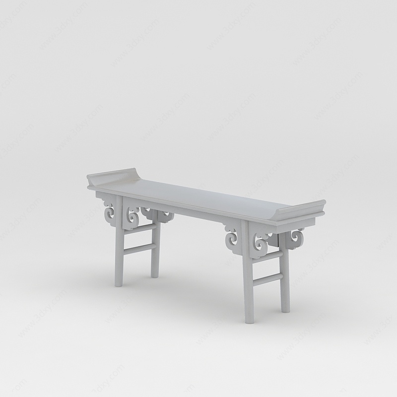 中式玄关桌3D模型