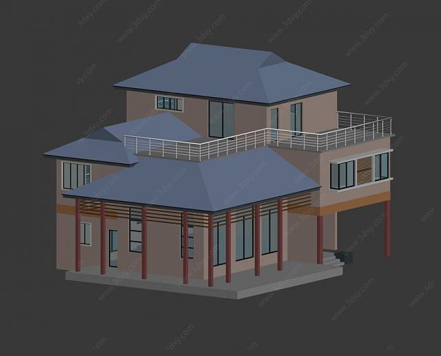 独栋小别墅3D模型