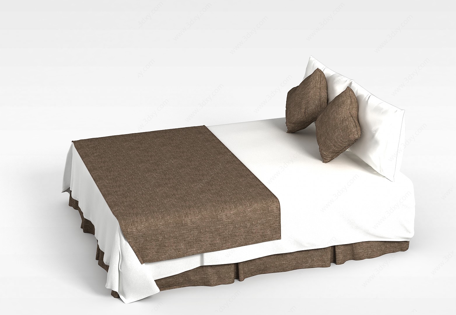 酒店简约床3D模型