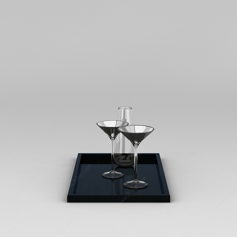 鸡尾酒杯3D模型