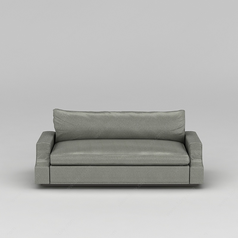银灰色长沙发3D模型