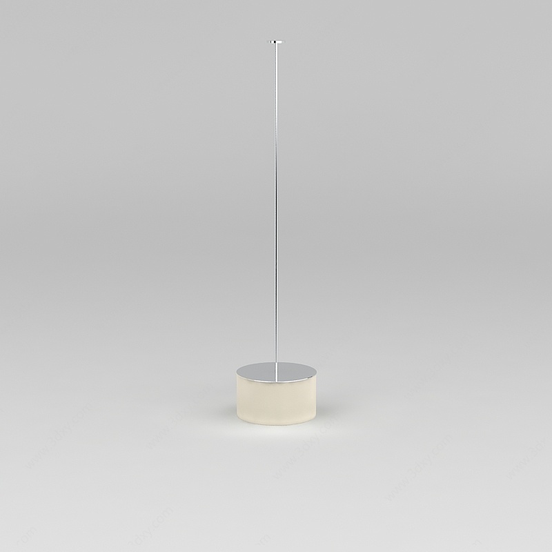 米色简约单头吊灯3D模型