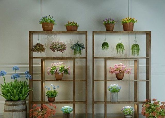 花架植物花盆3D模型