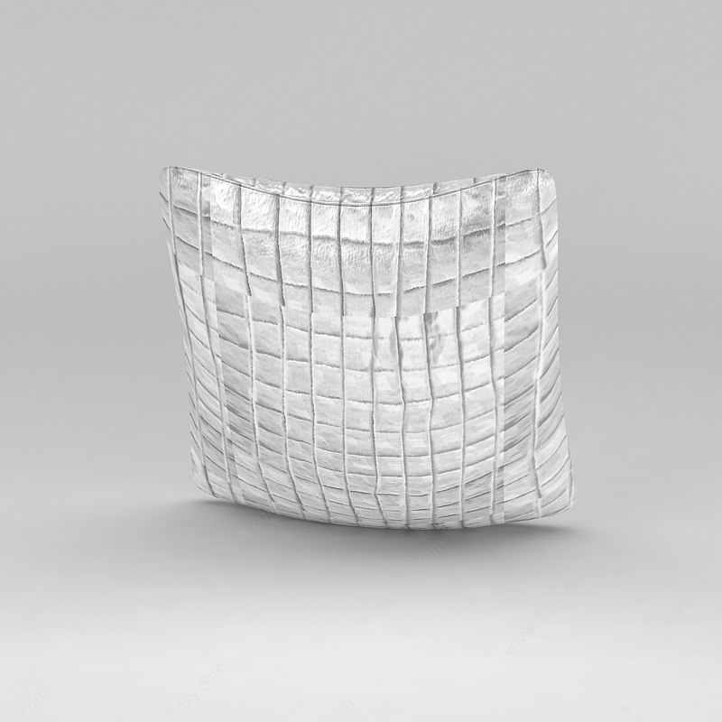 银色沙发抱枕3D模型